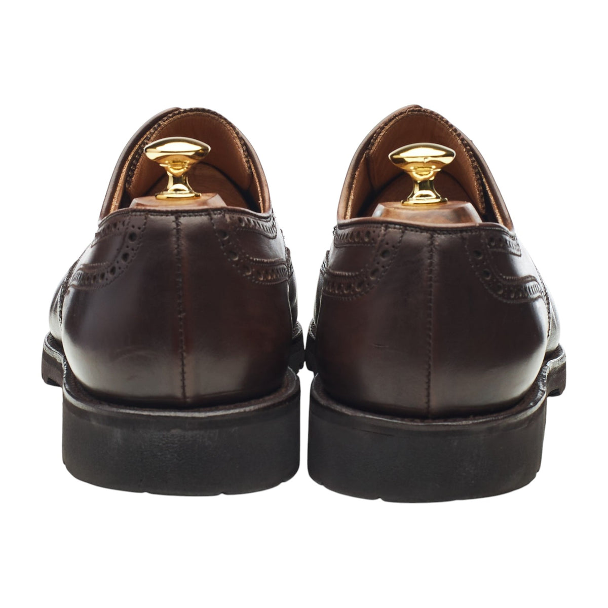 'Pembroke' Dark Brown Leather Derby Brogues UK 11 E
