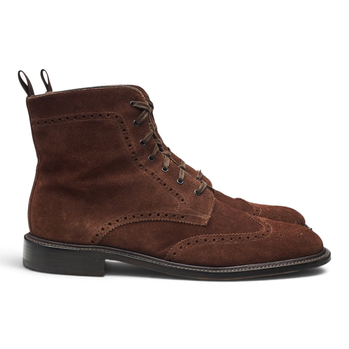 '1389' Brown Suede Brogue Boots UK 10.5