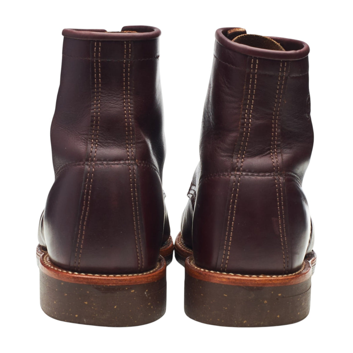 Burgundy Leather Service Boots UK 7.5 US 8.5