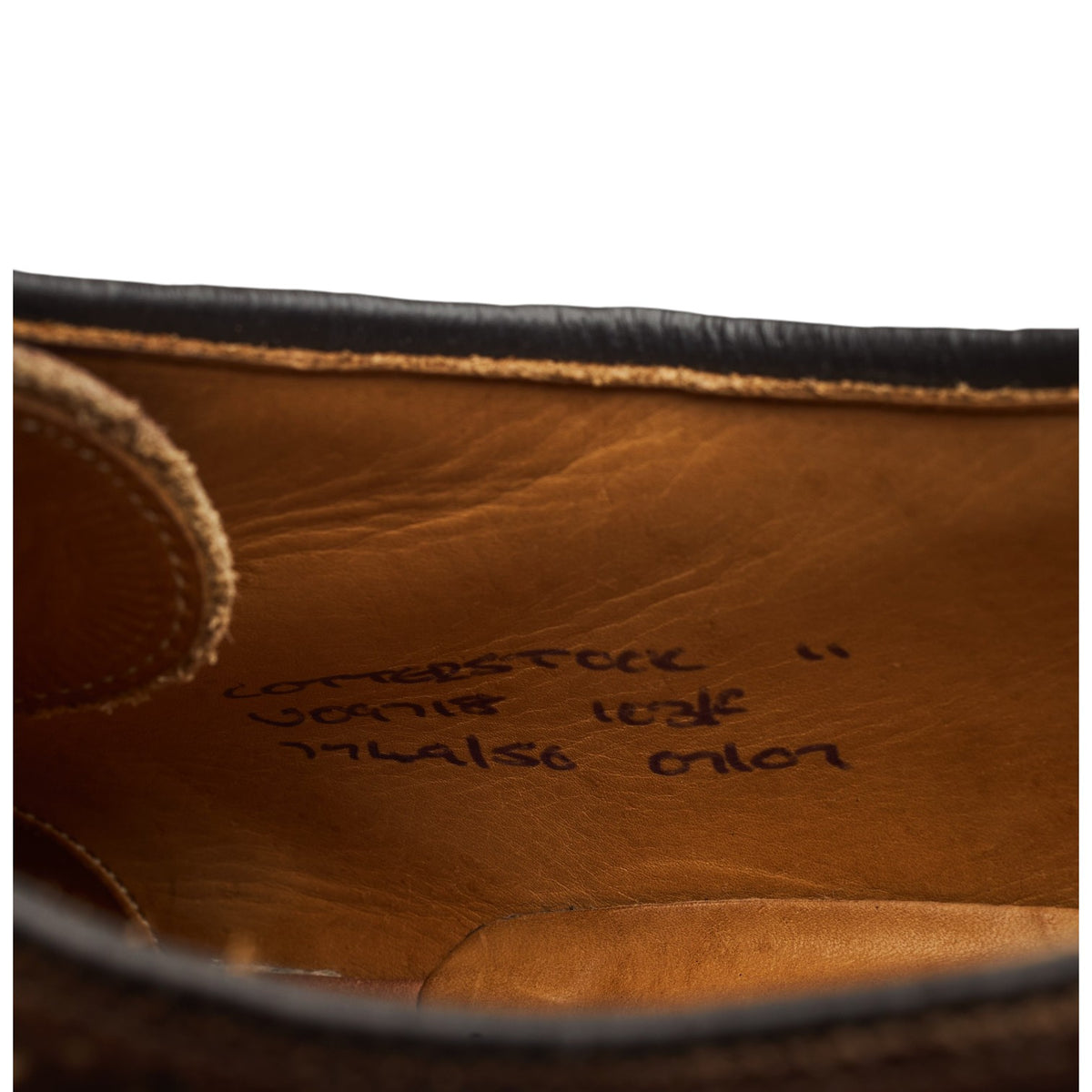 'Cotterstock II' Brown Waxed Leather Derby Brogues UK 11 F