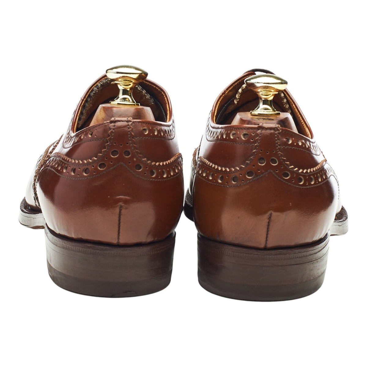 'Burwood' Tan Brown Leather Oxford Brogues UK 8.5 F