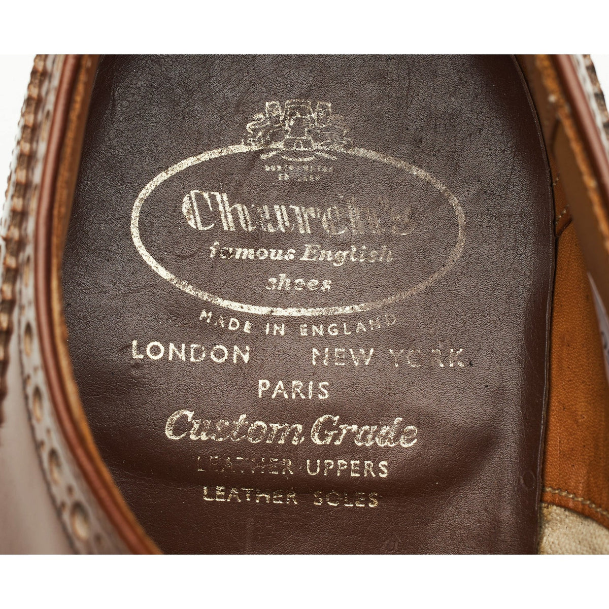 'Burwood' Tan Brown Leather Oxford Brogues UK 8.5 F