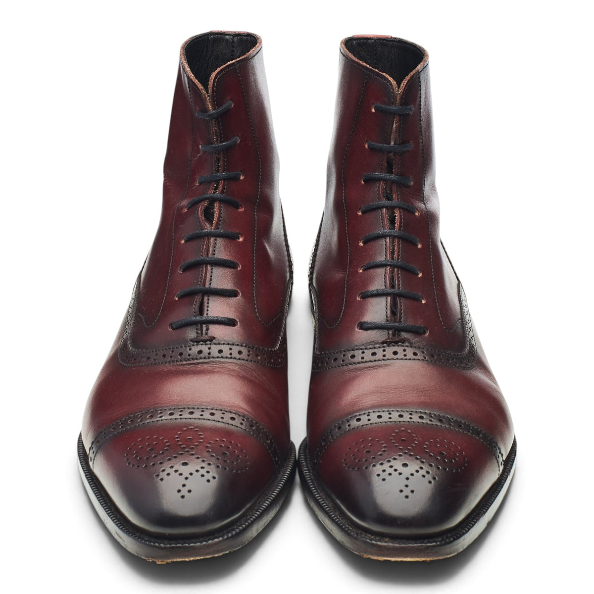 'BTS 226' Burgundy Leather Balmoral Boots UK 6.5
