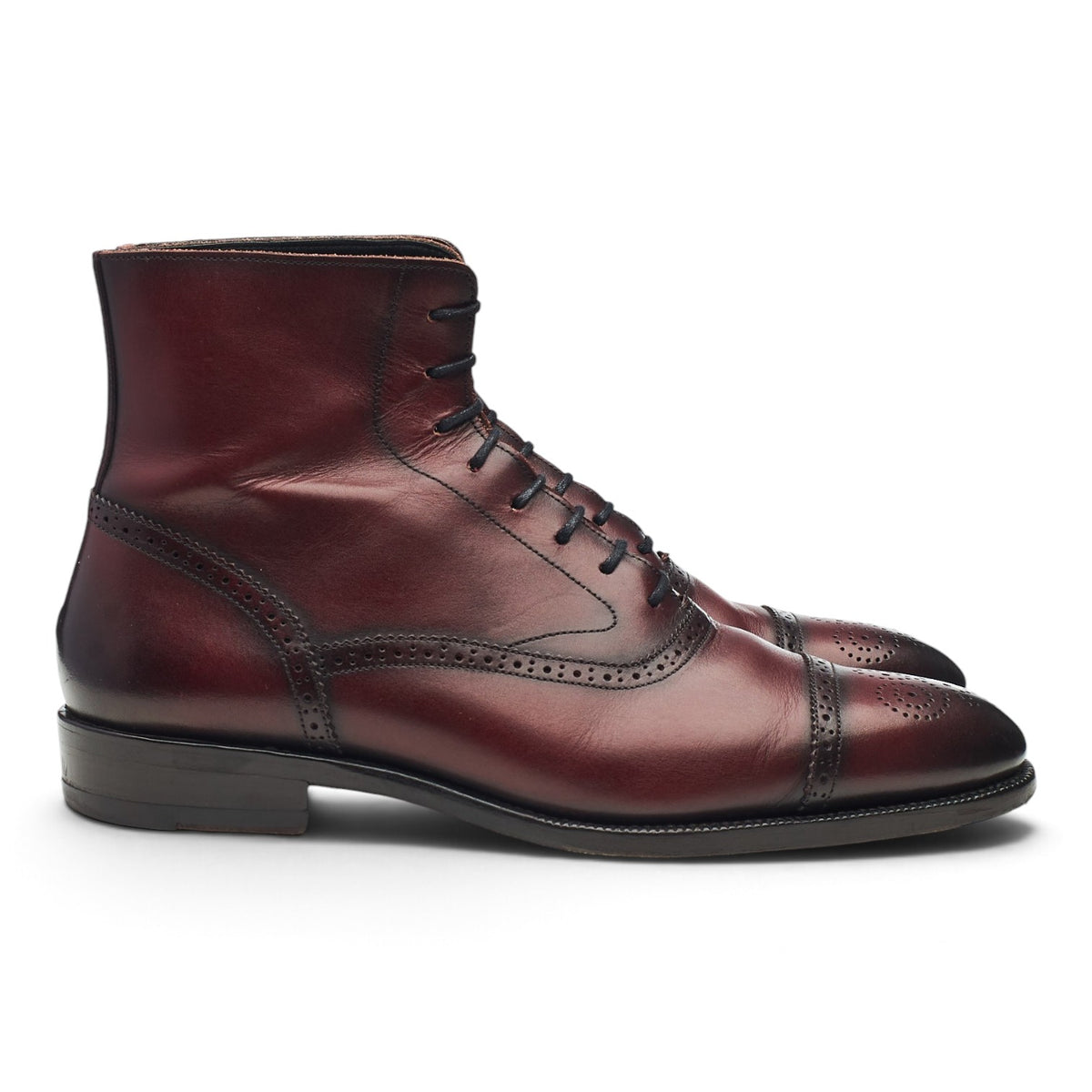 'BTS 226' Burgundy Leather Balmoral Boots UK 6.5