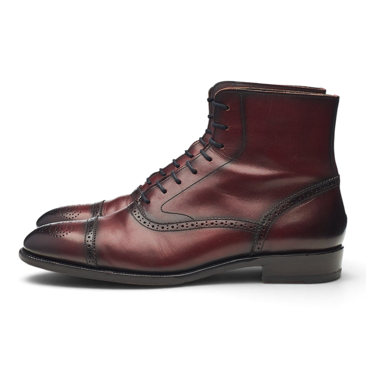 'BTS 226' Burgundy Leather Balmoral Boots UK 6.5