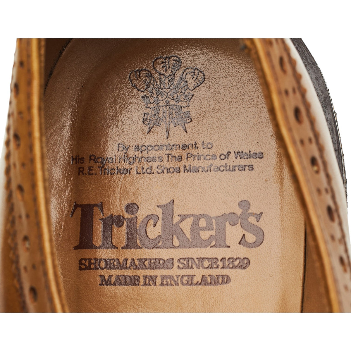 Tan Brown Leather Cap Toe Derby UK 9.5