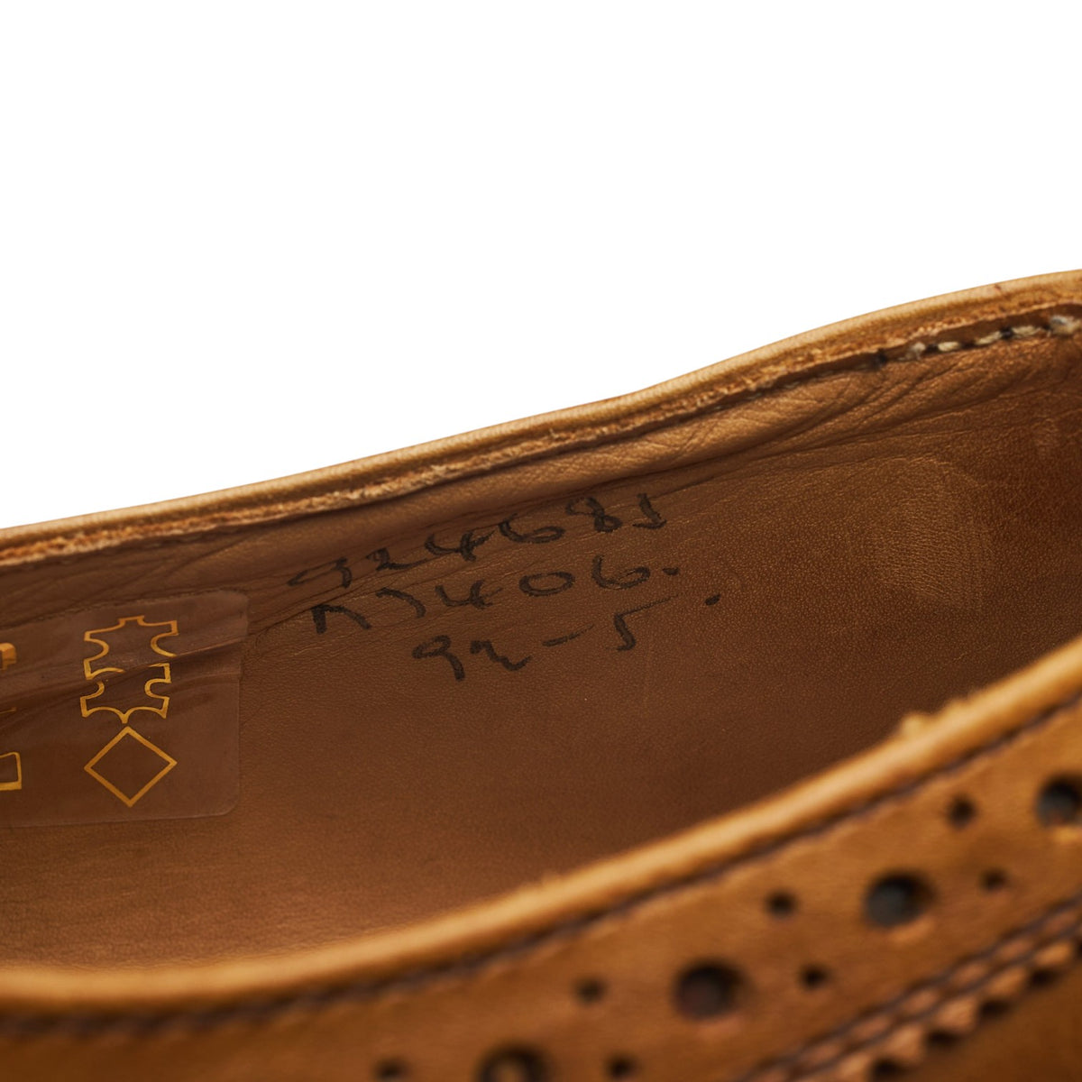 Tan Brown Leather Cap Toe Derby UK 9.5