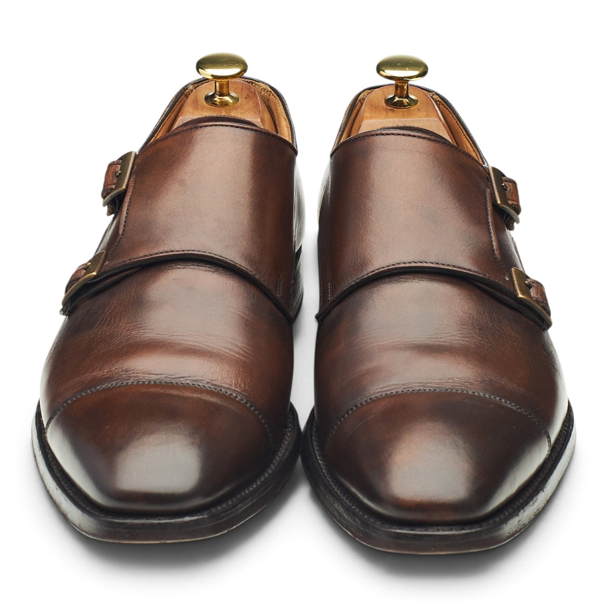 Bodileys 'Lyndon ll' Brown Leather Double Monk Strap UK 8 F
