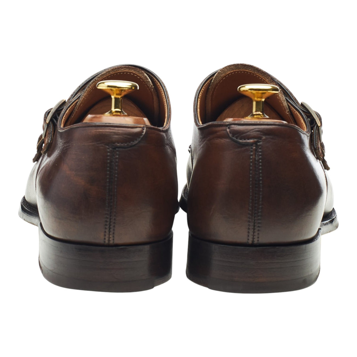 Bodileys 'Lyndon ll' Brown Leather Double Monk Strap UK 8 F