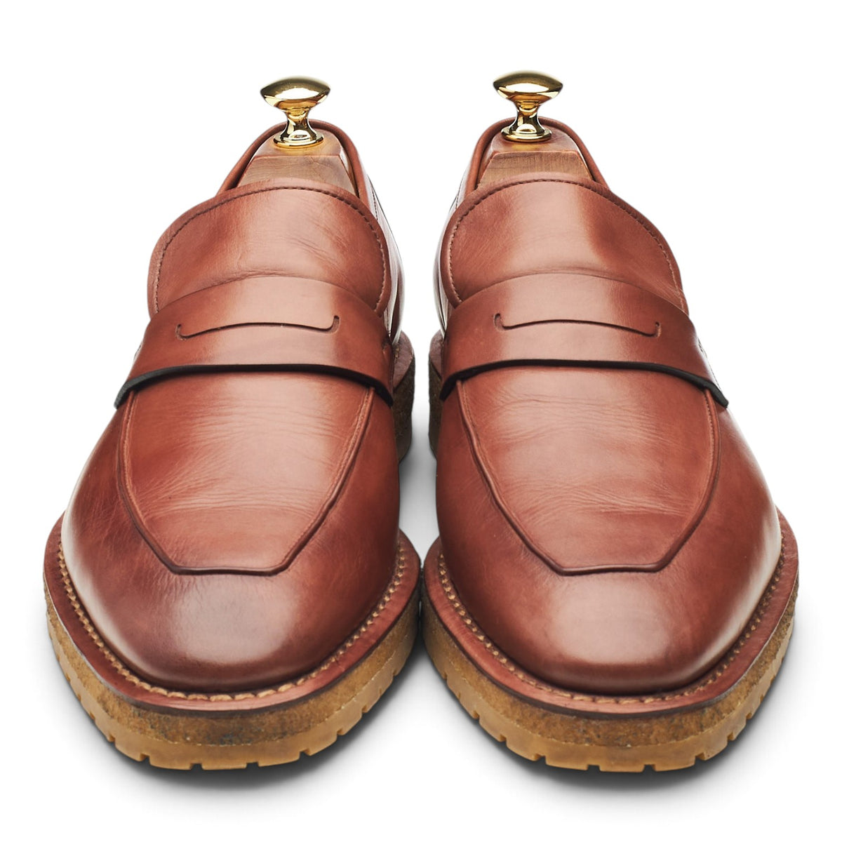 Brown Leather Loafers UK 9