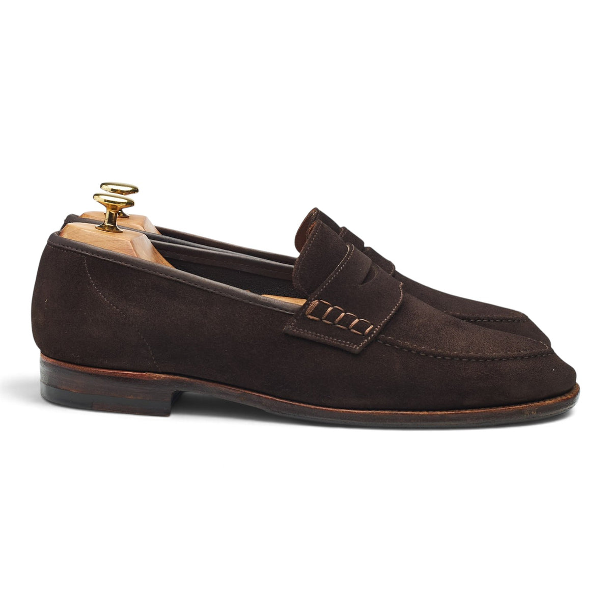 'Seaton' Dark Brown Suede Loafers UK 8 E