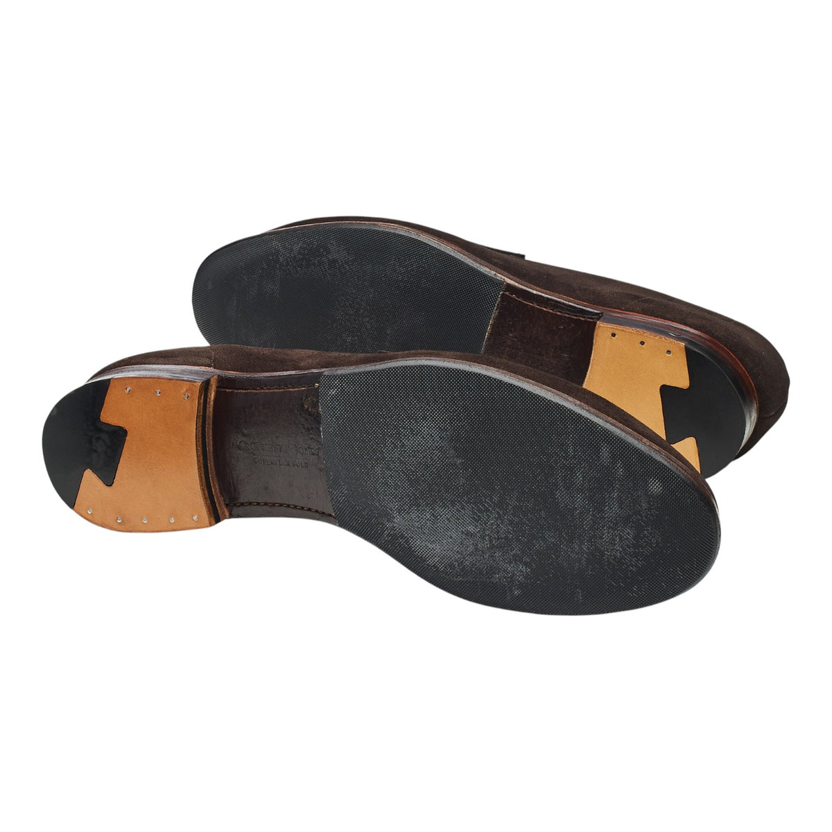 'Seaton' Dark Brown Suede Loafers UK 8 E