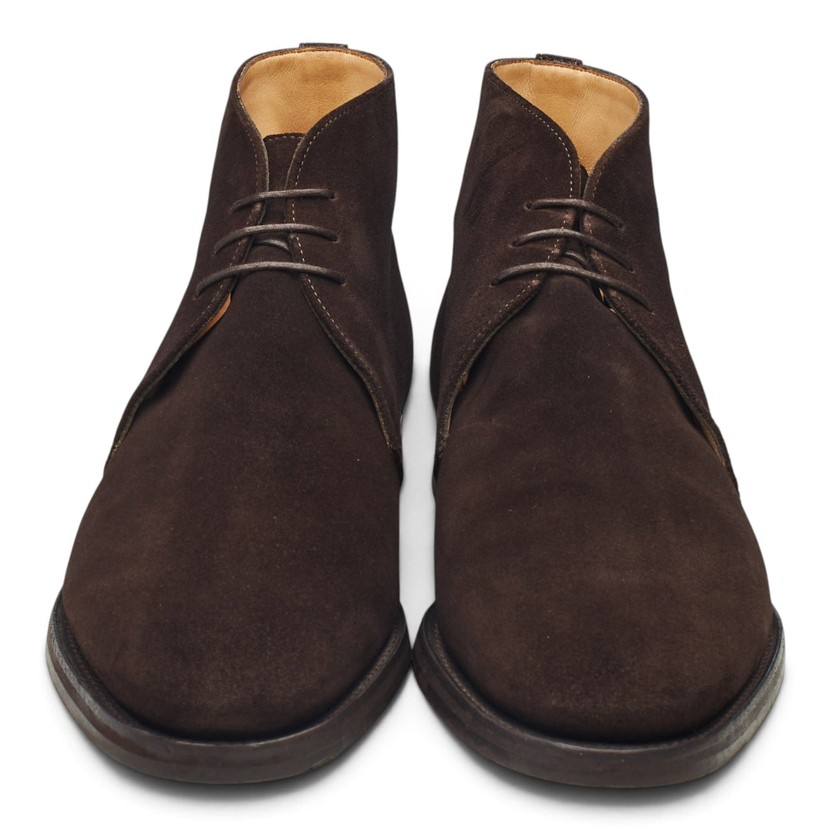 'Guildford' Dark Brown Suede Chukka Boots UK 10.5 F