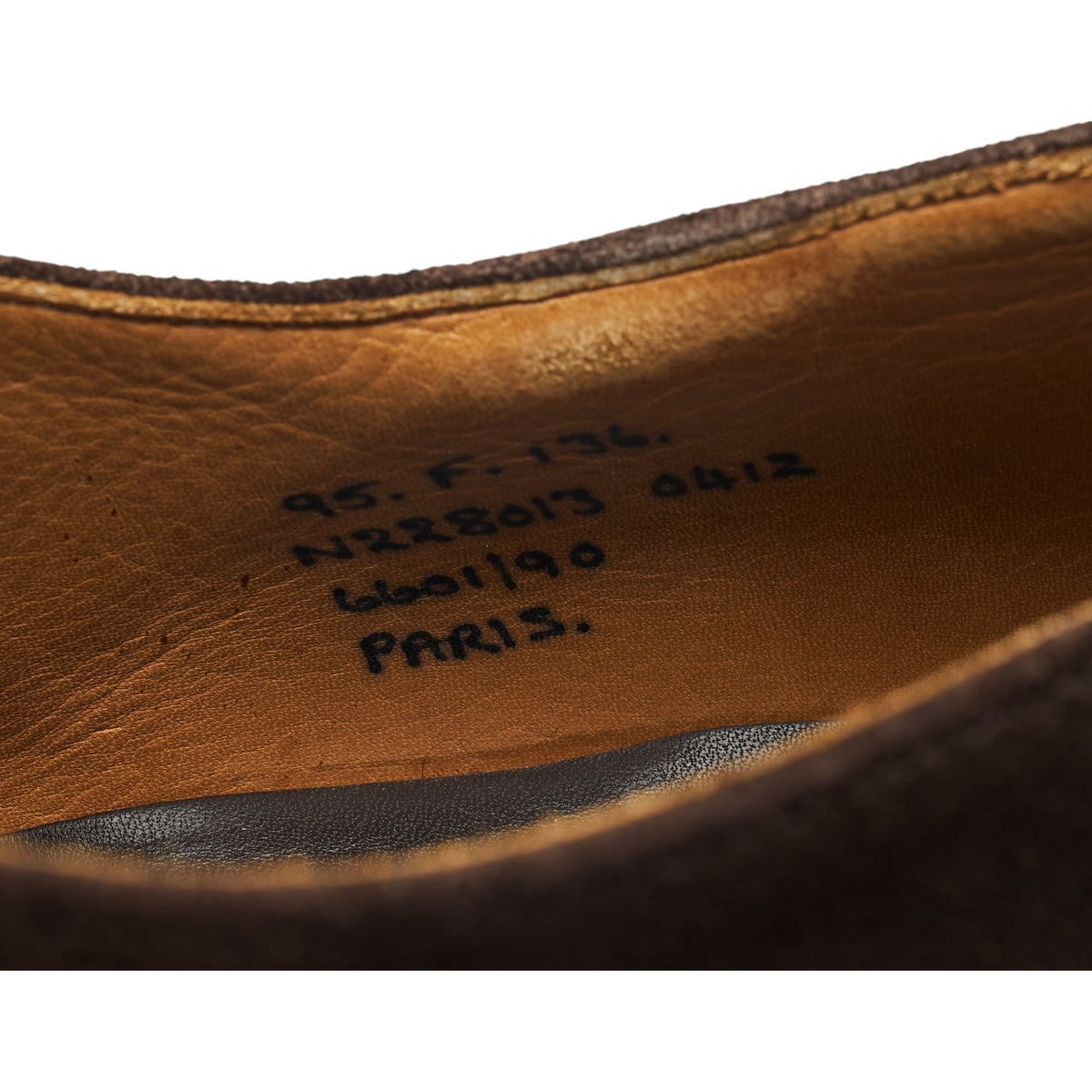 'Paris' Dark Brown Suede Derby UK 9.5 F