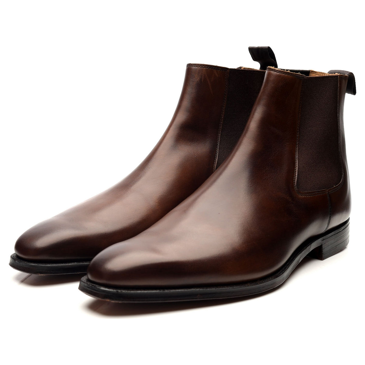 &#39;Lingfield&#39; Dark Brown Leather Chelsea Boots UK 9 E