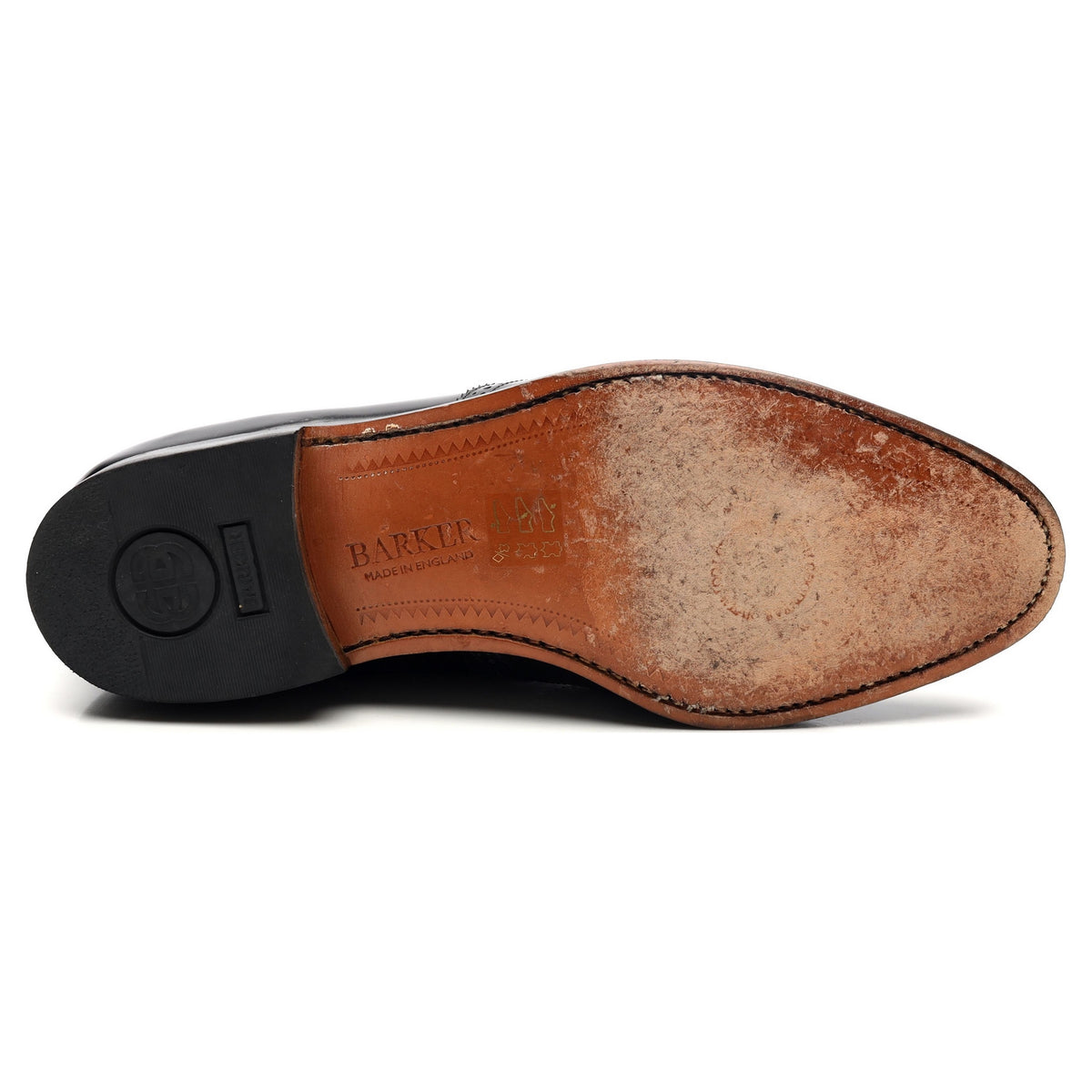 &#39;Clive&#39; Black Leather Tassel Loafers UK 9.5 F