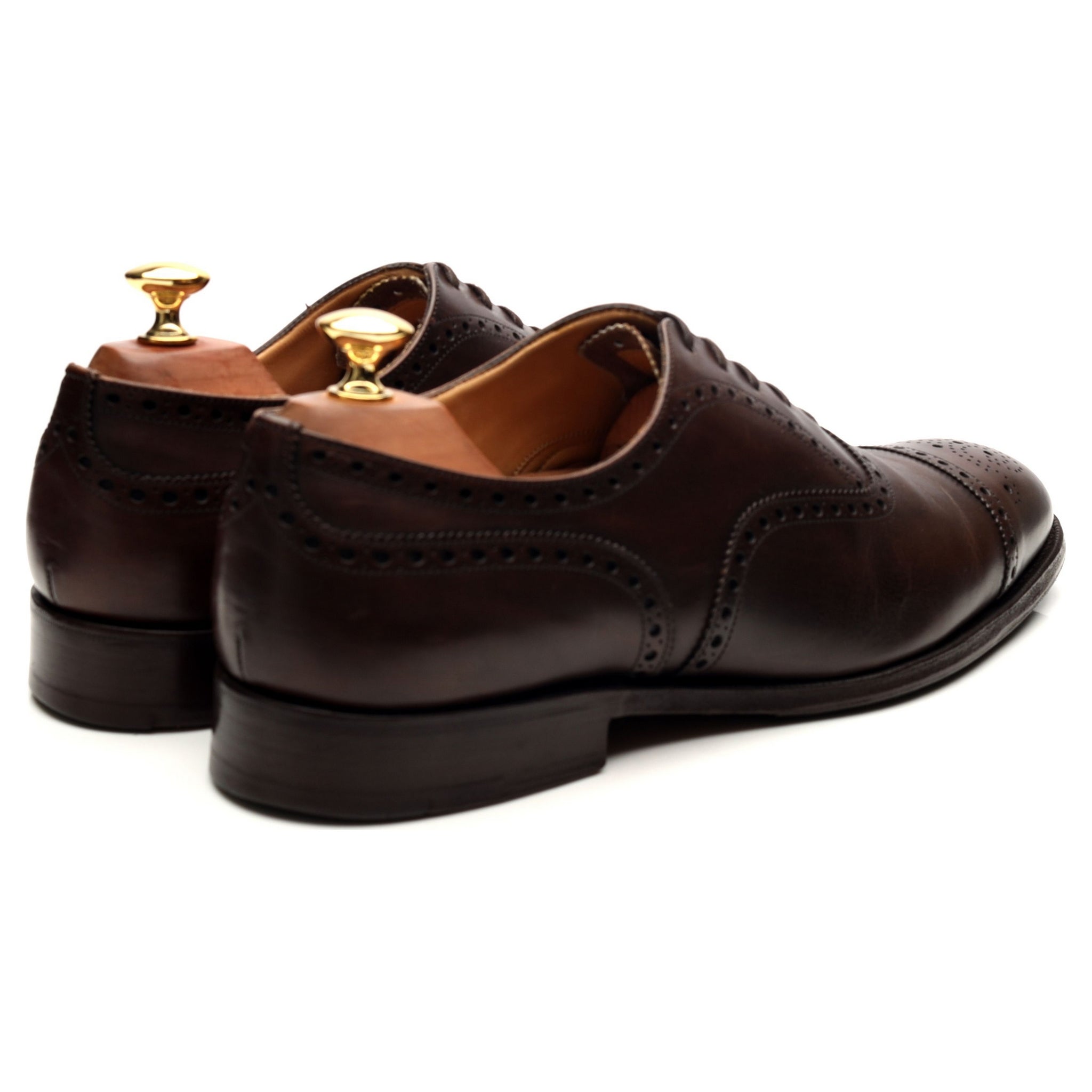 Diplomat' Dark Brown Leather Oxford Brogues UK 9 F - Abbot's Shoes