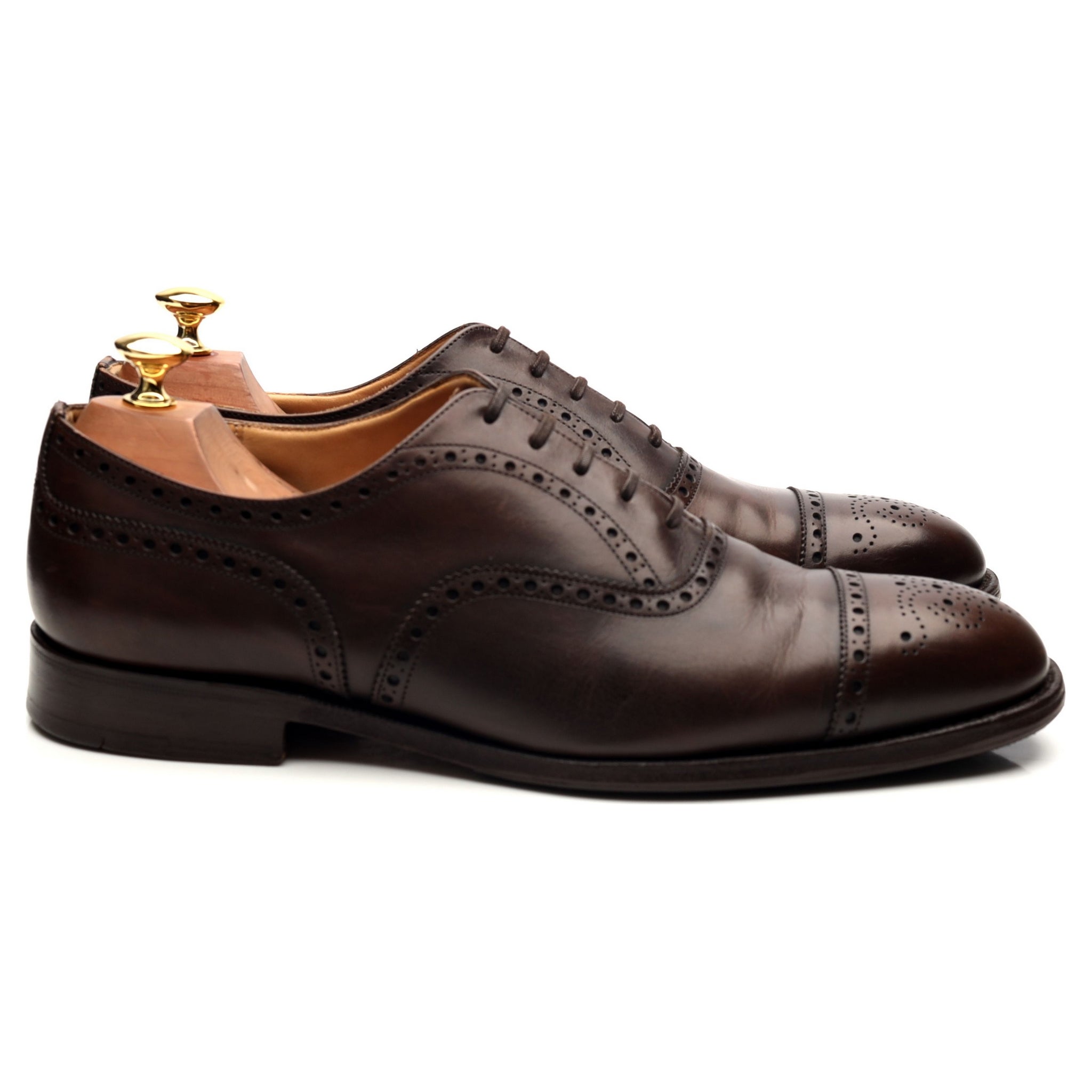 靴 church's DIPLOMAT 75F 26cm Diplomat' Dark Brown Leather Oxford Brogues UK 9 F - Abbot's Shoes