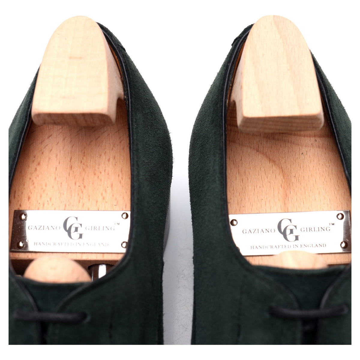 &#39;Cambridge&#39; Dark Green Suede Oxford UK 8.5 E