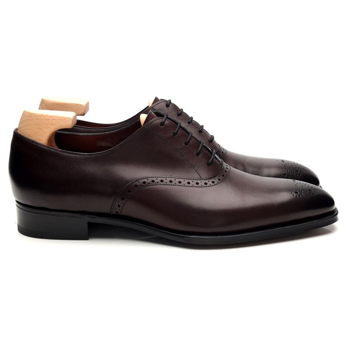 &#39;Hilton&#39; Burgundy Leather Oxford UK 8.5 E