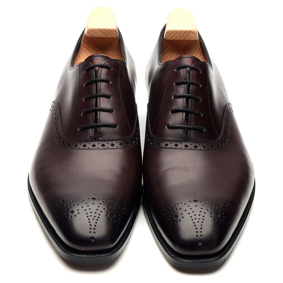 &#39;Hilton&#39; Burgundy Leather Oxford UK 8.5 E