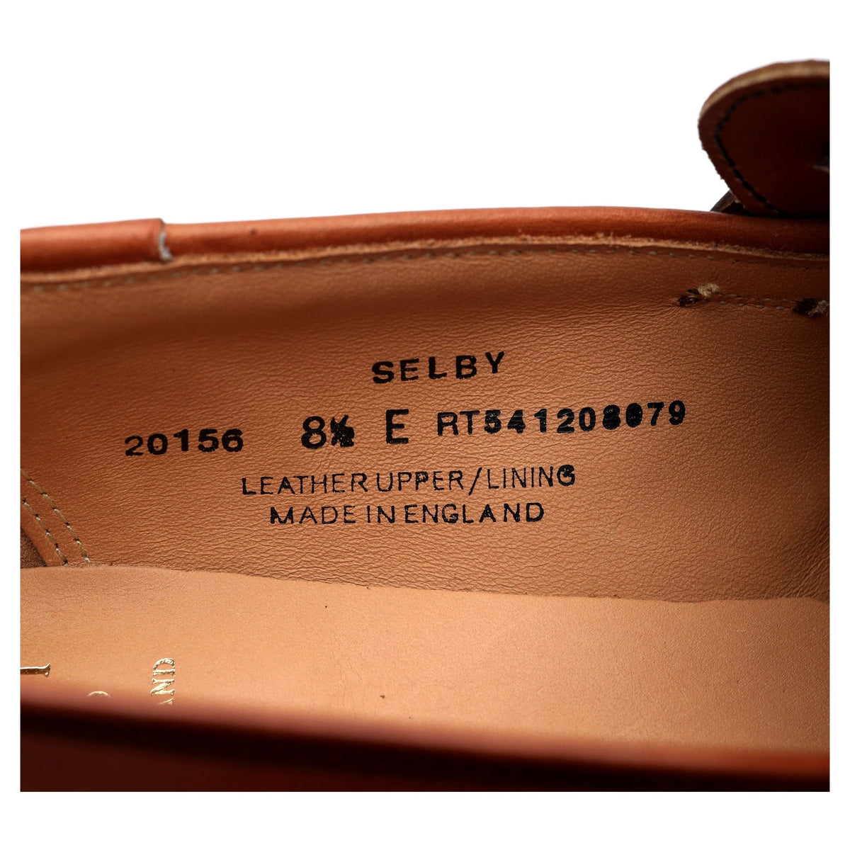 &#39;Selby&#39; Tan Brown Leather Butterfly Loafers UK 8.5 E