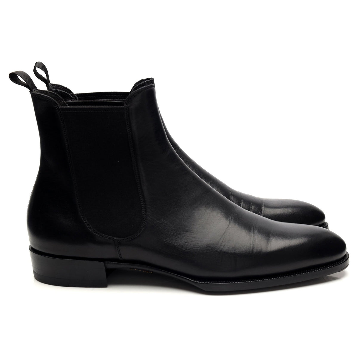 &#39;BTS 211&#39; Black Leather Chelsea Boots UK 8.5