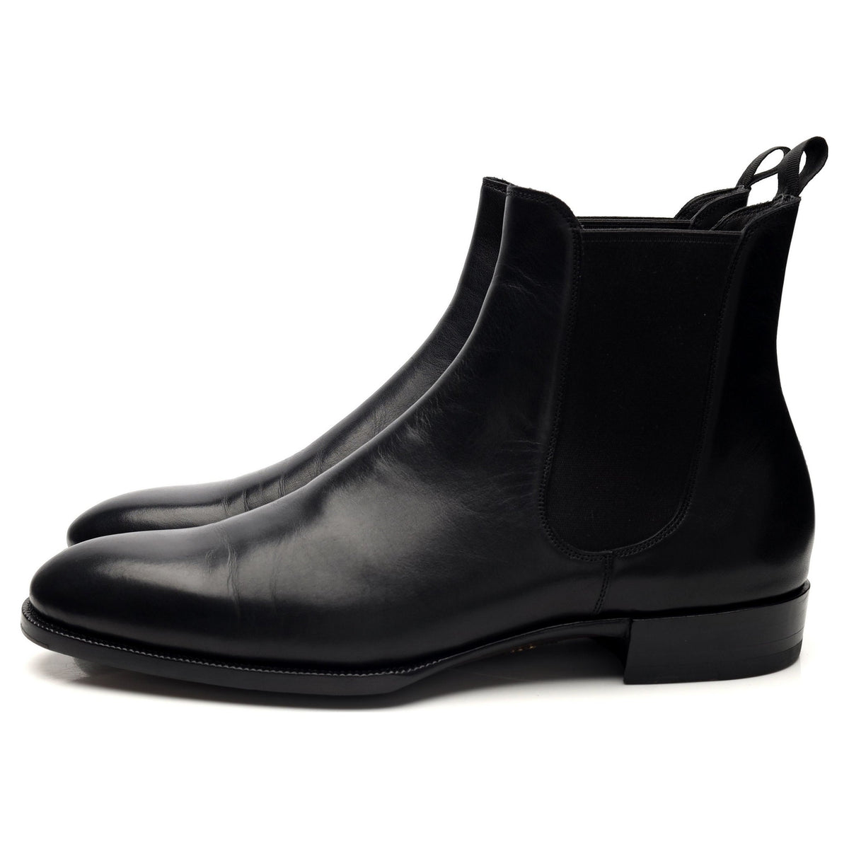 &#39;BTS 211&#39; Black Leather Chelsea Boots UK 8.5