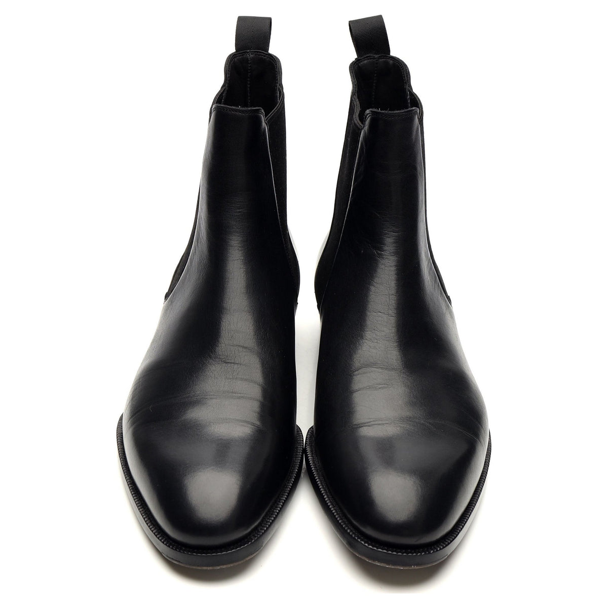 &#39;BTS 211&#39; Black Leather Chelsea Boots UK 8.5