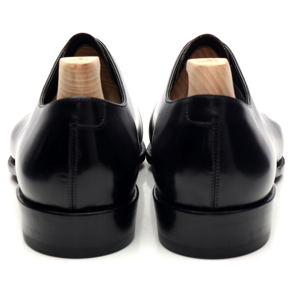 &#39;OXF 215&#39; Black Museum Leather Wholecut Oxford UK 8.5