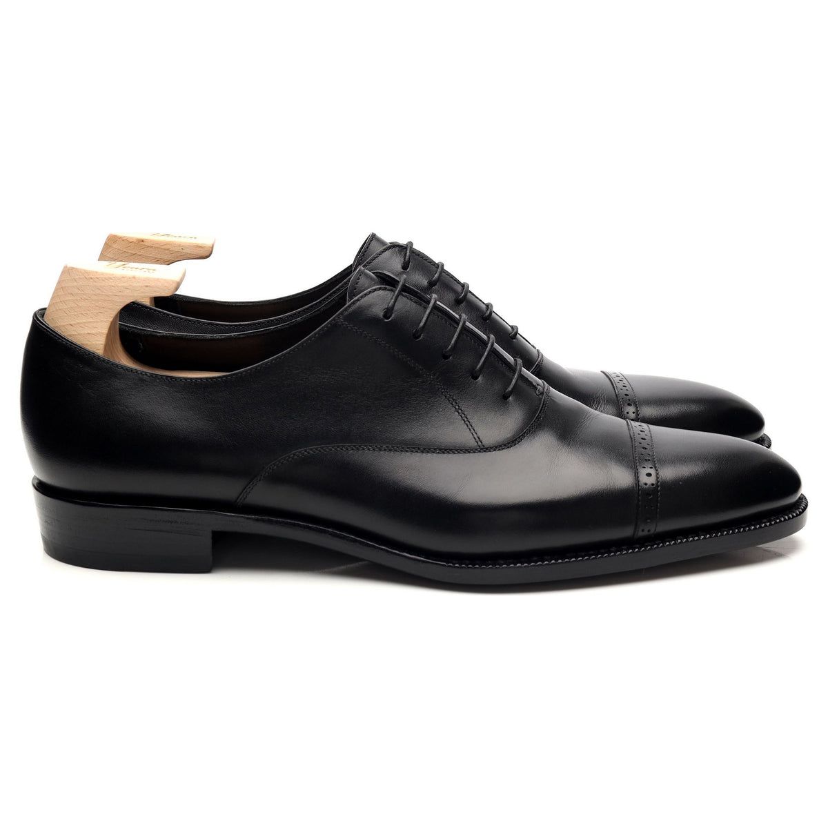 &#39;OXF 221&#39; Black Leather Oxford UK 8.5