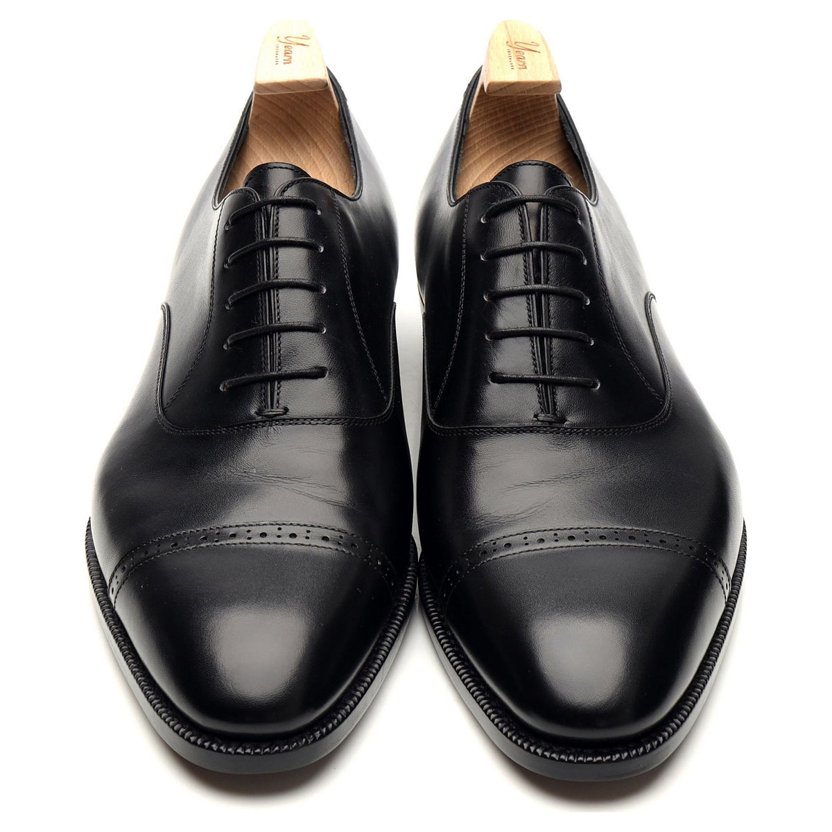 &#39;OXF 221&#39; Black Leather Oxford UK 8.5