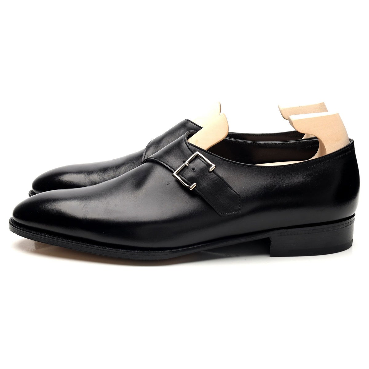 &#39;Swyre&#39; Black Leather Monk Strap UK 8.5 E