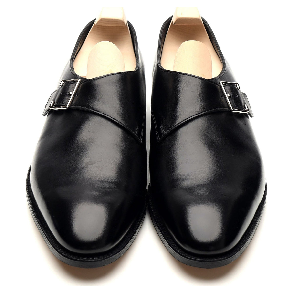 &#39;Swyre&#39; Black Leather Monk Strap UK 8.5 E