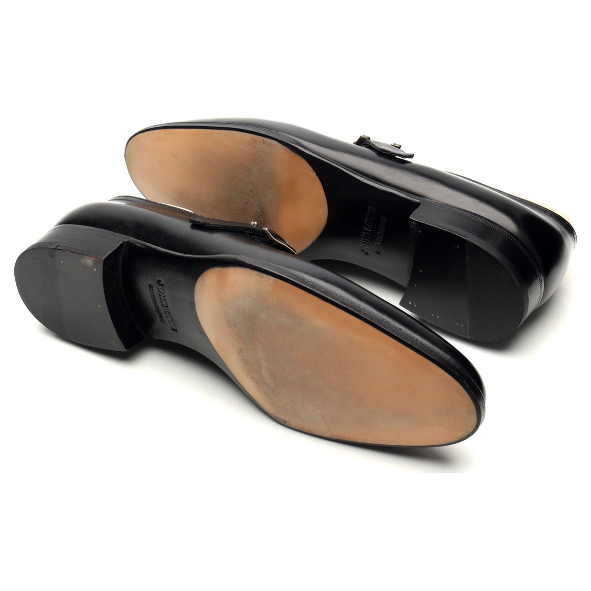 &#39;Swyre&#39; Black Leather Monk Strap UK 8.5 E