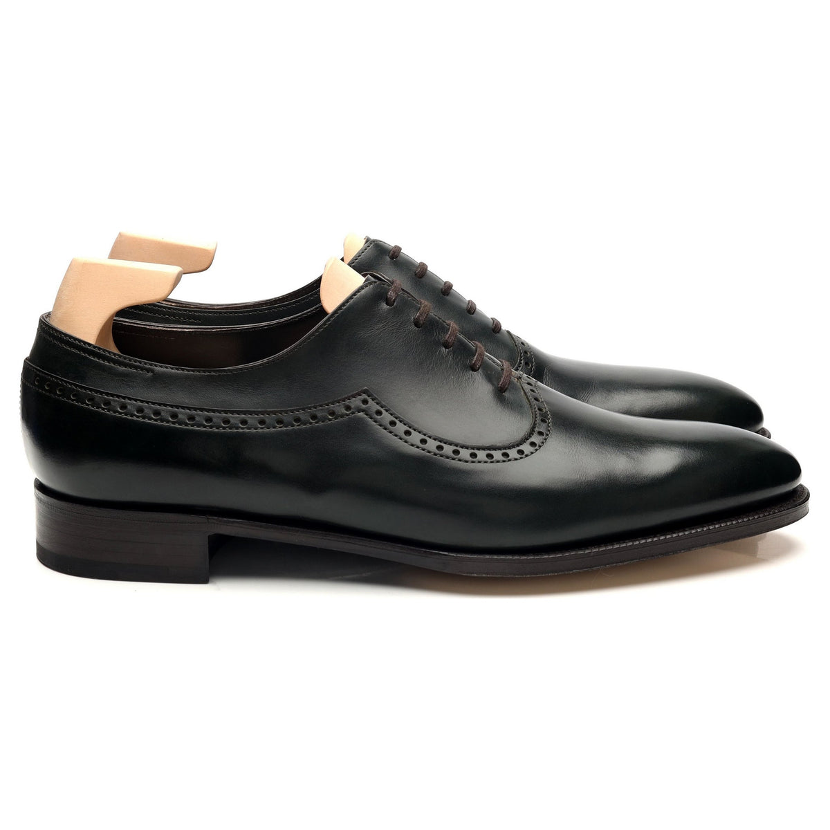 &#39;Rothley&#39; Dark Green Leather Oxford UK 8.5 E