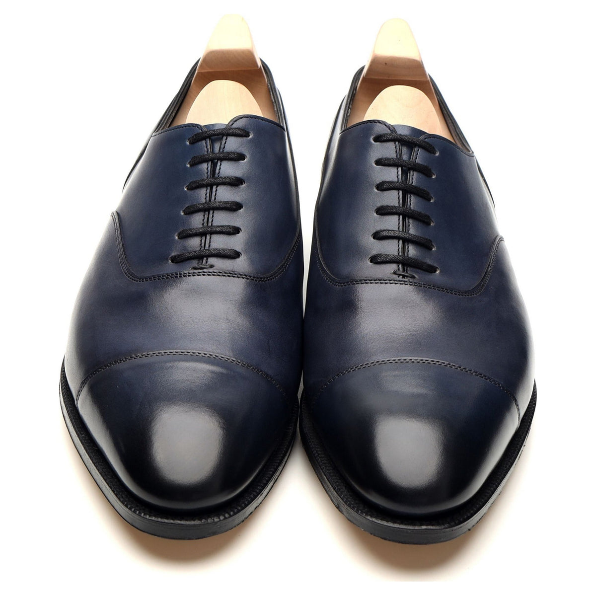 &#39;Alford&#39; Navy Blue Leather Oxford UK 9 E