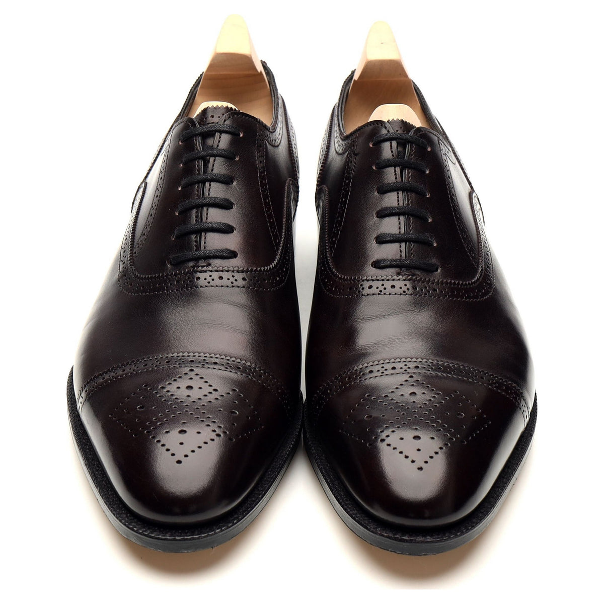 &#39;Stockley&#39; Dark Brown Leather Oxford Brogues UK 9 E