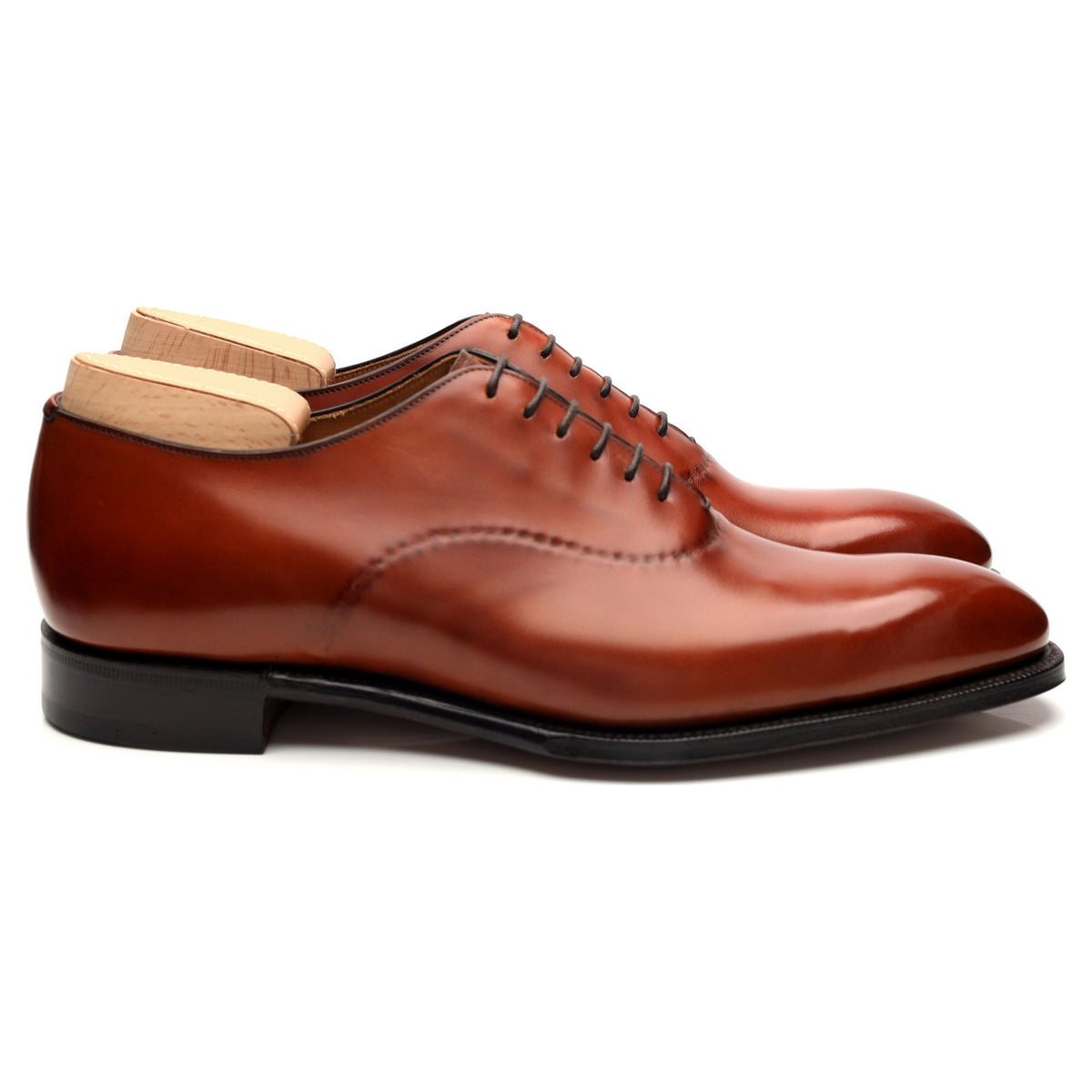 Crown Collection &#39;Eliot&#39; Tan Brown Leather Wholecut Oxford UK 9