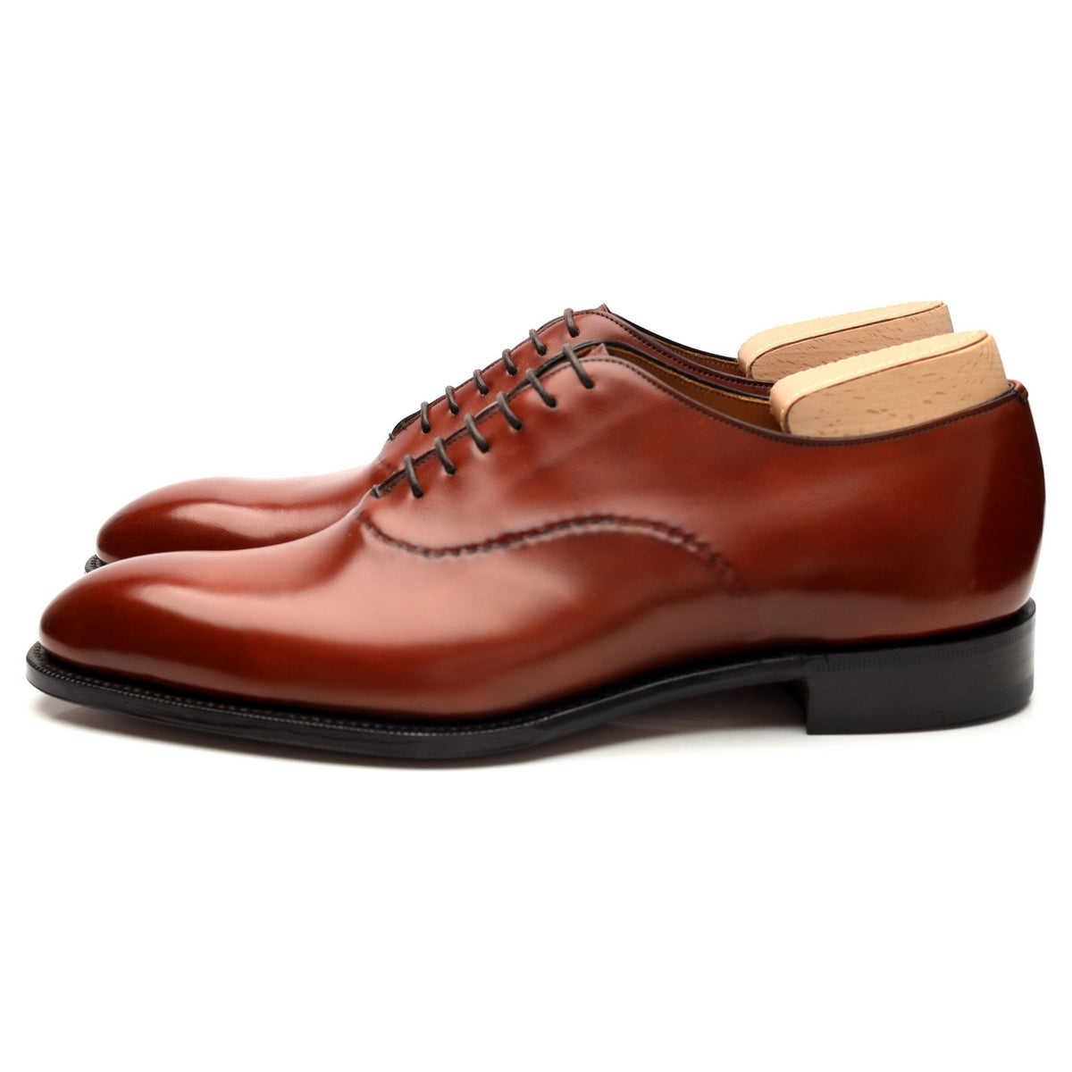 Crown Collection &#39;Eliot&#39; Tan Brown Leather Wholecut Oxford UK 9