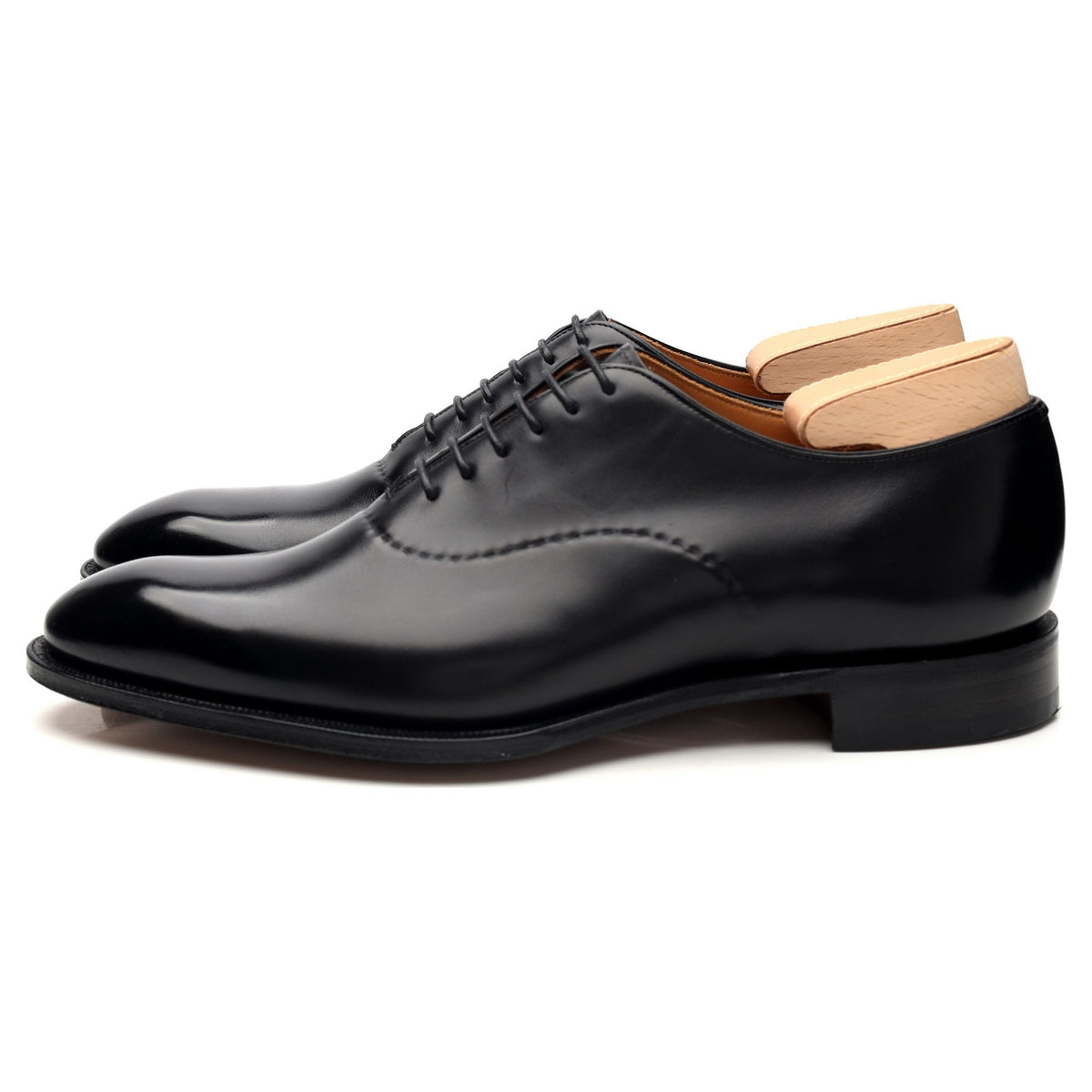 Crown Collection &#39;Eliot&#39; Black Leather Wholecut Oxford UK 9 F