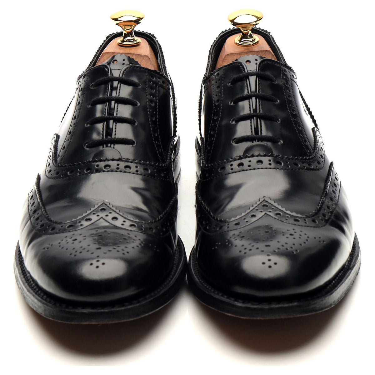 Women&#39;s Black Leather Oxford Brogues UK 7