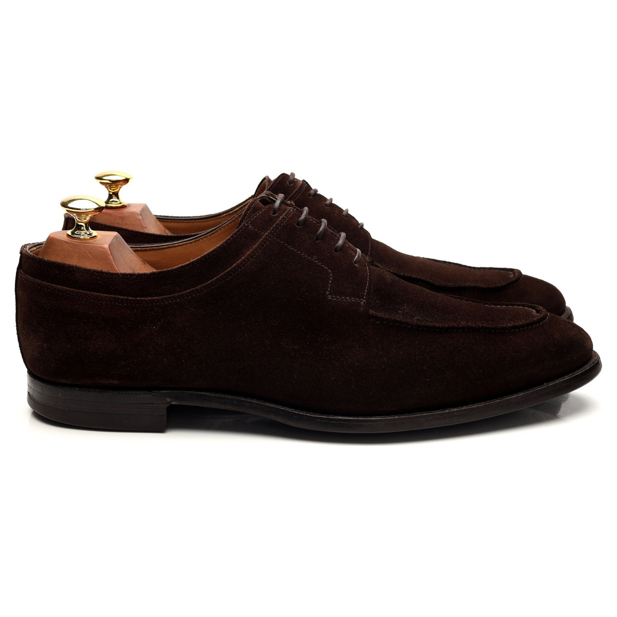 &#39;Hardwick&#39; Dark Brown Suede Split Toe Derby UK 9.5 E