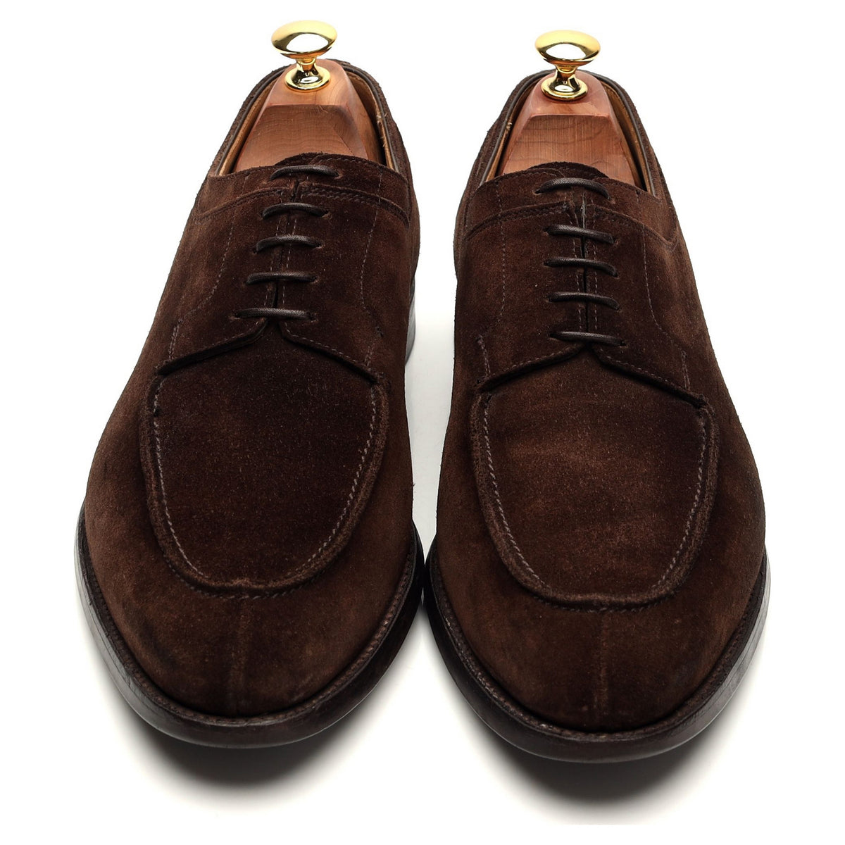 &#39;Hardwick&#39; Dark Brown Suede Split Toe Derby UK 9.5 E