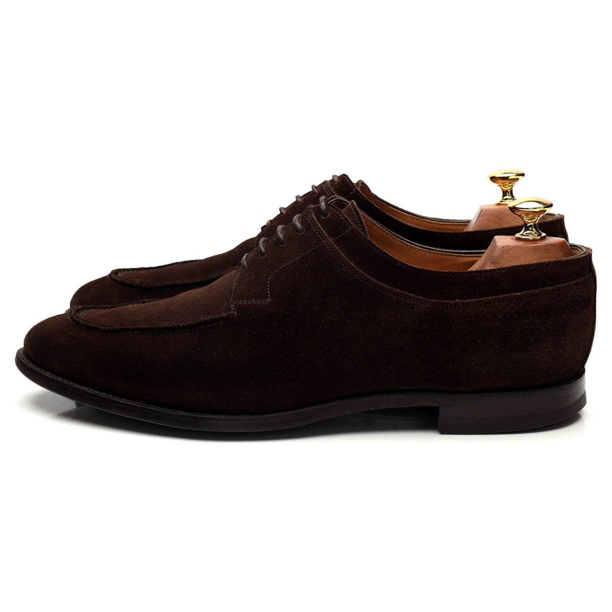 &#39;Hardwick&#39; Dark Brown Suede Split Toe Derby UK 9.5 E