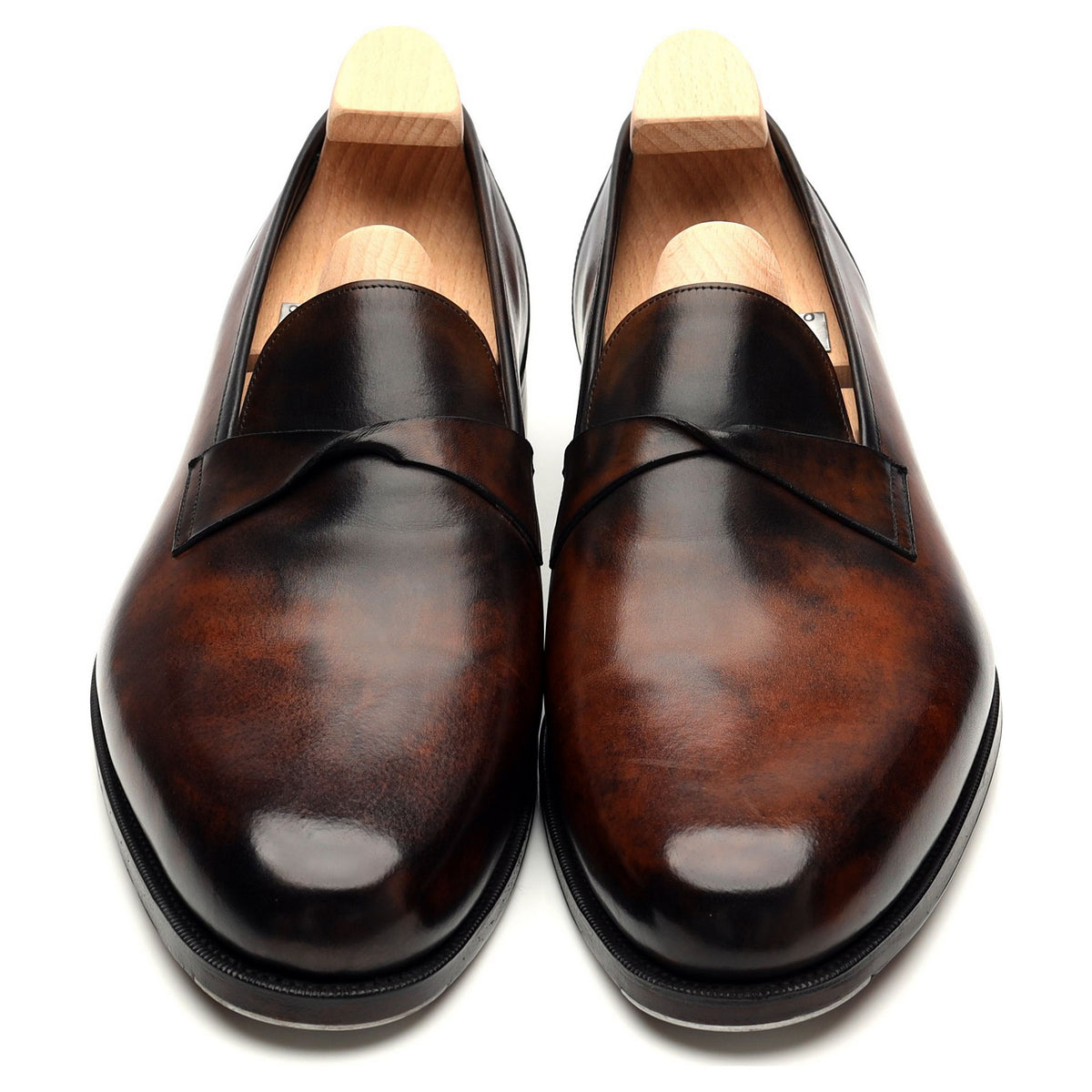 MTO &#39;Toulouse&#39; Brown Patina Leather Loafers UK 10 G