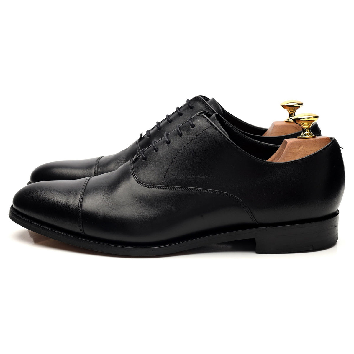 &#39;Bank&#39; Black Leather Oxford UK 8.5 G