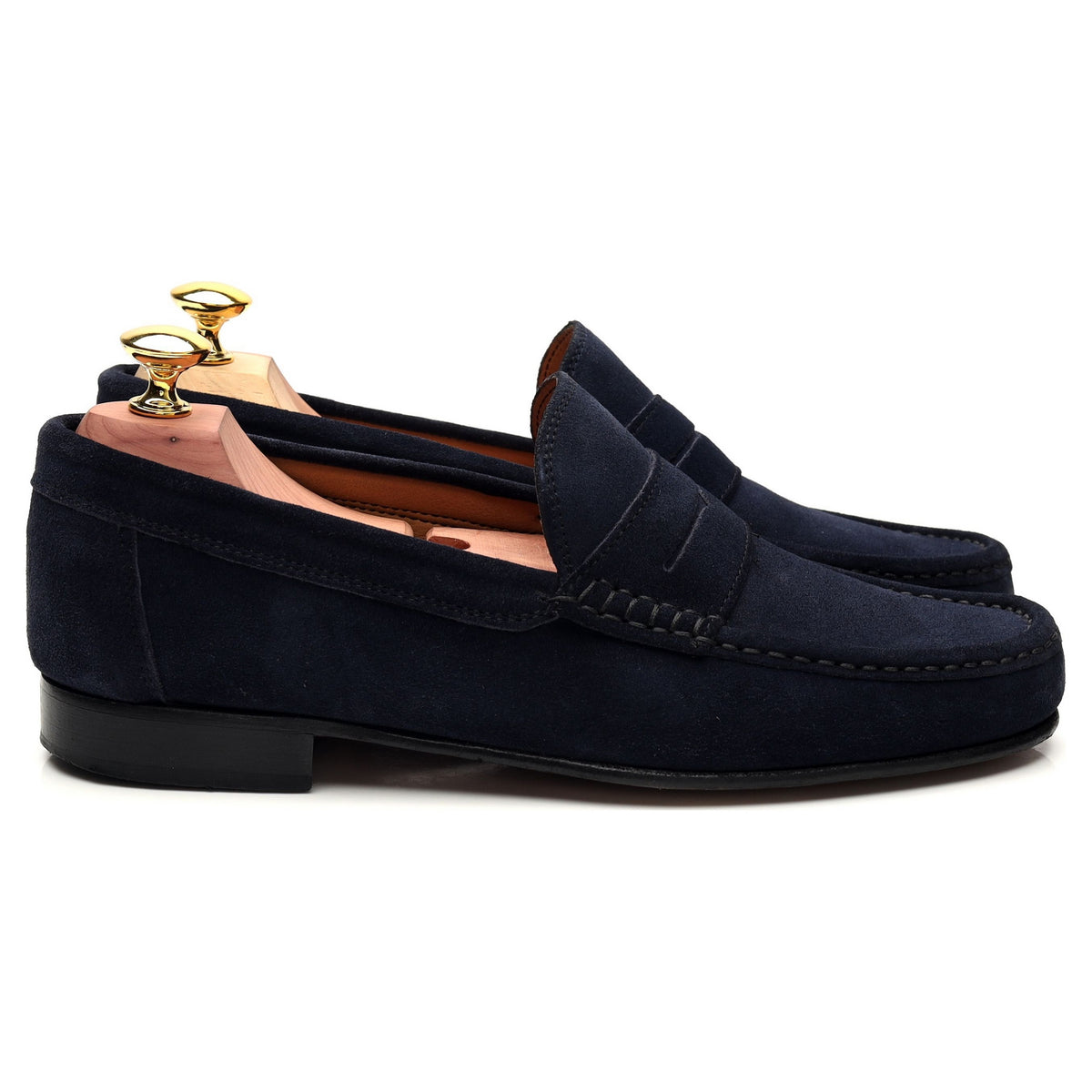 &#39;Milan&#39; Navy Blue Suede Loafer UK 6