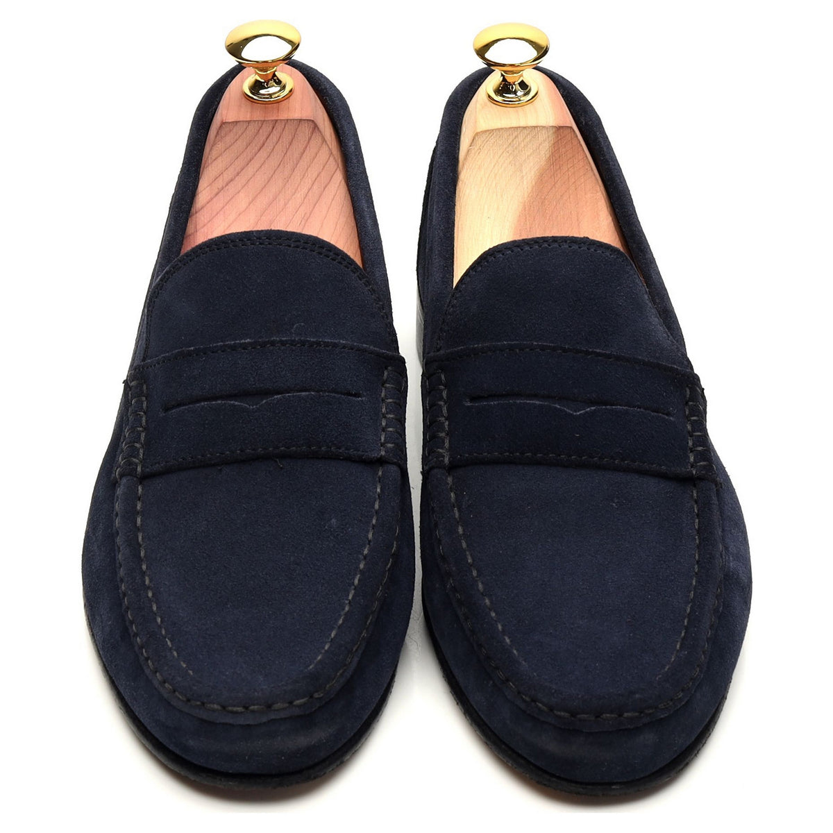 &#39;Milan&#39; Navy Blue Suede Loafer UK 6