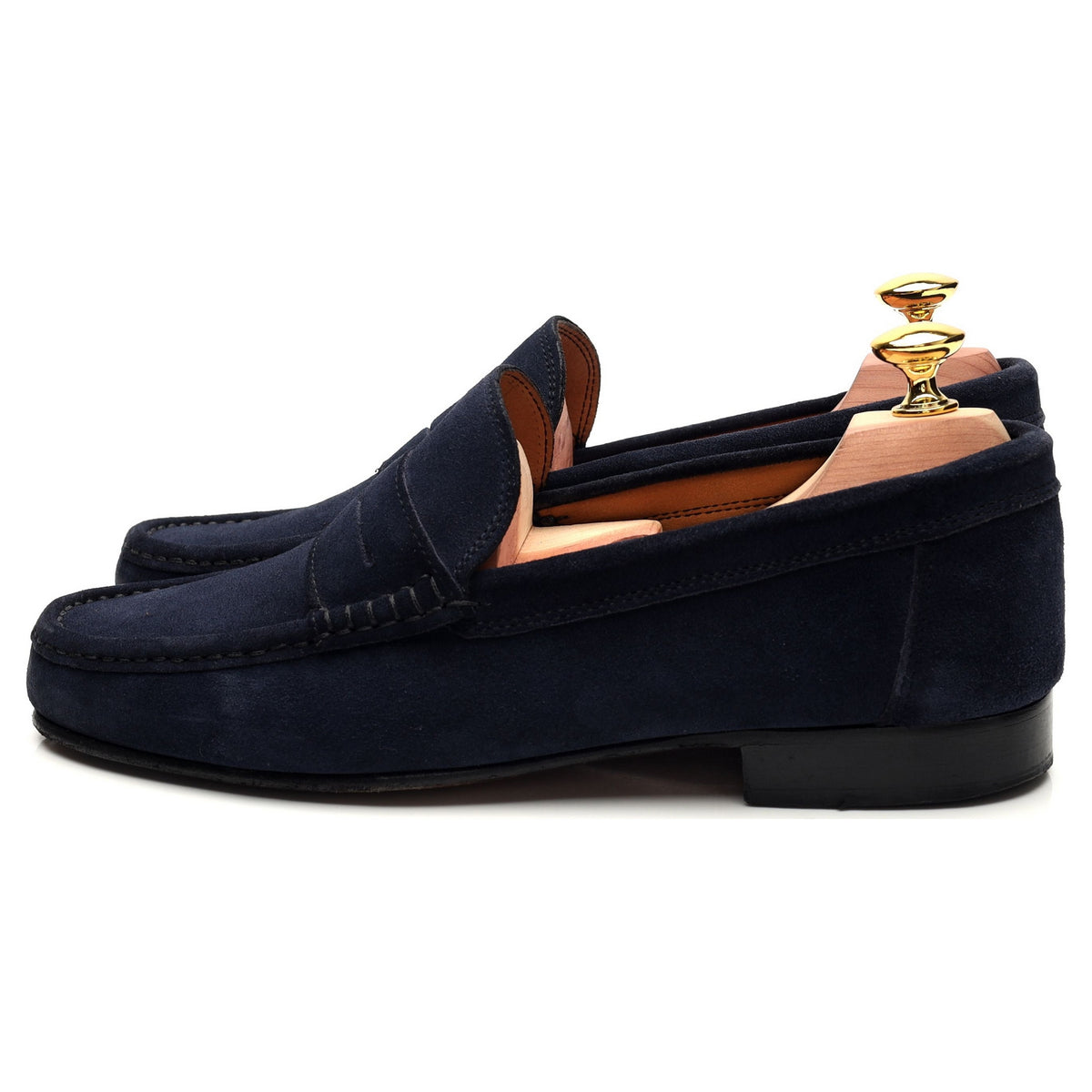 &#39;Milan&#39; Navy Blue Suede Loafer UK 6